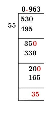53/55 Long Division Method 53/55 Long Division Method