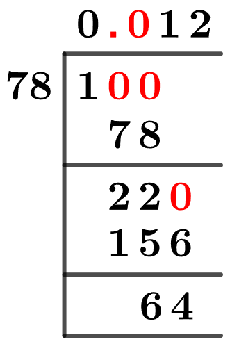 1/78 Long Division Method