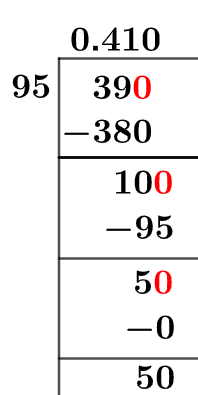 39/95 Long Division Method 39/95 Long Division Method