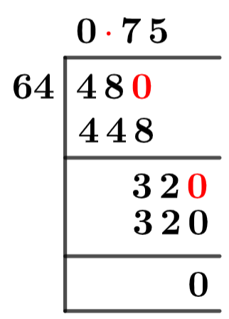 48/64 Long Division Method