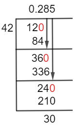 12/42 Long Division Method