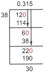 12/38 Long Division Method