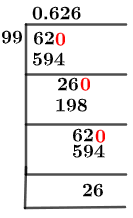 62/99 Long Division Method 62/99 Long Division Method
