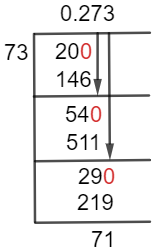 20/73 Long Division Method