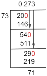 20/73 Long Division Method 20/73 Long Division Method