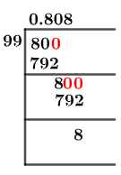 80/99 Long Division Method