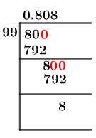 80/99 Long Division Method 80/99 Long Division Method