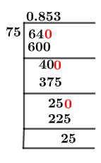 64/75 Long Division Method