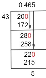 20/43 Long Division Method