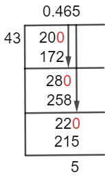 20/43 Long Division Method 20/43 Long Division Method
