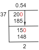 20/37 Long Division Method 20/37 Long Division Method