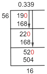 19/56 Long Division Method