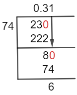 23/74 Long Division Method