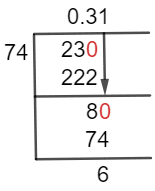 23/74 Long Division Method 23/74 Long Division Method