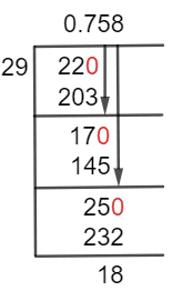 22/29 Long Division Method 22/29 Long Division Method