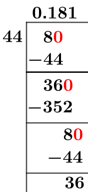8/44 Long Division Method 8/44 Long Division Method