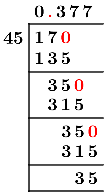 17/45 Long Division Method