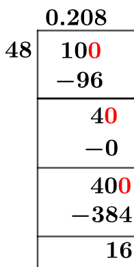 10/48 Long Division Method