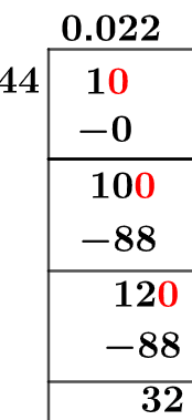 1/44 Long Division Method