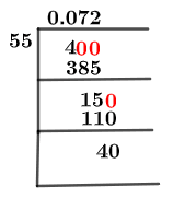 4/55 Long Division Method 4/55 Long Division Method