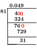 4/81 Long Division Method 4/81 Long Division Method