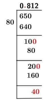 65/80 Long Division Method 65/80 Long Division Method