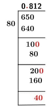 65/80 Long Division Method