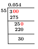 3/55 Long Division Method 3/55 Long Division Method