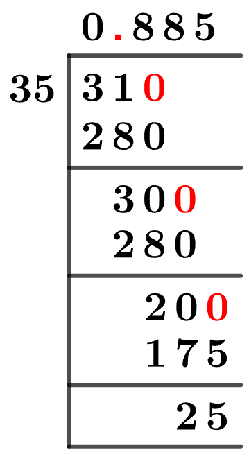 31/35 Long Division Method