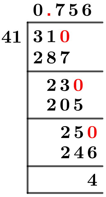31/41 Long Division Method 31/41 Long Division Method