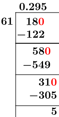 18/61 Long Division Method 18/61 Long Division Method