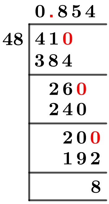 41/48 Long Division Method