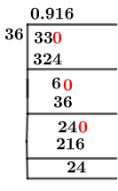 33/36 Long Division Method
