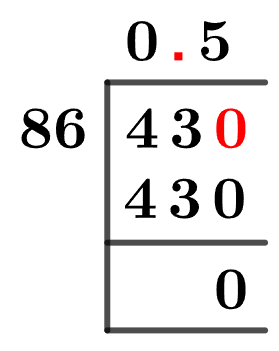 43/86 Long Division Method