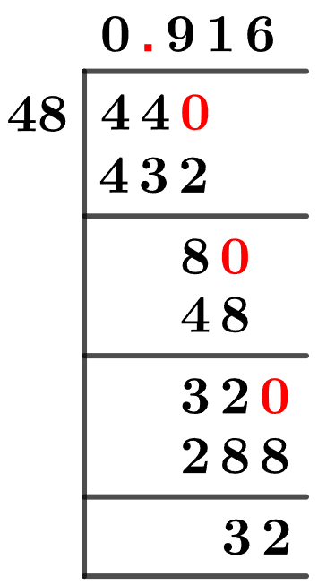 44/48 Long Division Method 44/48 Long Division Method