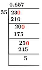 23/35 Long Division Method 23/35 Long Division Method