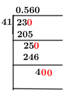23/41 Long Division Method 23/41 Long Division Method
