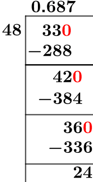 33/48 Long Division Method 33/48 Long Division Method