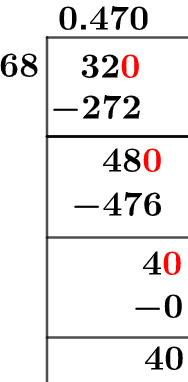 32/68 Long Division Method