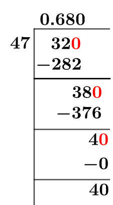 32/47 Long Division Method 32/47 Long Division Method