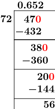 47/72 Long Division Method 47/72 Long Division Method