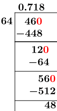 46/64 Long Division Method 46/64 Long Division Method