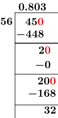 45/56 Long Division Method 45/56 Long Division Method