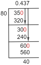 35/80 Long Division Method