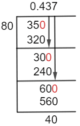 35/80 Long Division Method 35/80 Long Division Method