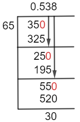 35/65 Long Division Method