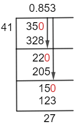 35/41 Long Division Method 35/41 Long Division Method