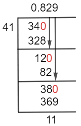 35/41 Long Division Method 35/41 Long Division Method