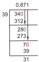 34/39 Long Division Method