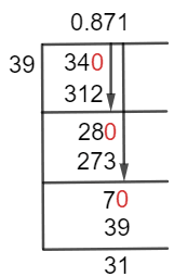 34/39 Long Division Method 34/39 Long Division Method
